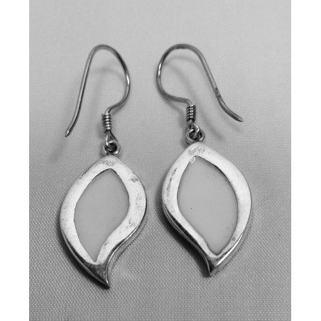 Boucles d'Oreilles Argent et Nacre